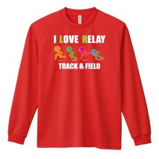 画像1: I LOVE RELAY 長袖ドライ陸上/ランニングTシャツ (1)